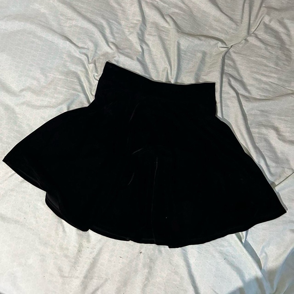 Black velour skirt